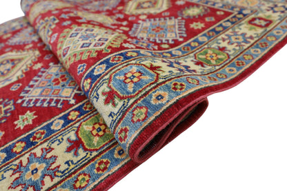 Hand-Knotted Afghani Kazak Wool Rug – 3’10″  x  6’0″ - Nuvé