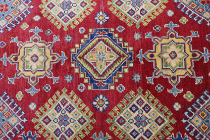 Hand-Knotted Afghani Kazak Wool Rug – 3’10″  x  6’0″ - Nuvé