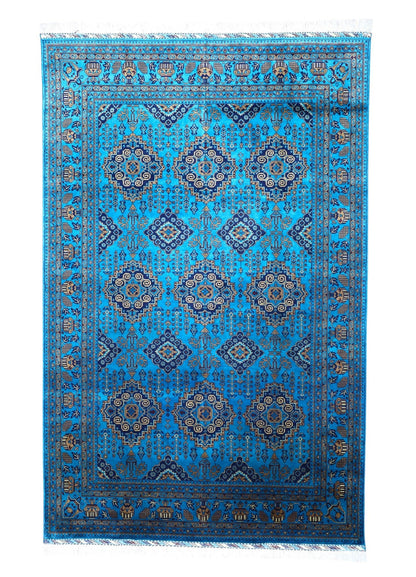Hand-Knotted Afghani Zerkhaki Wool Rug – 6’6″  x  10’0″ - Nuvé