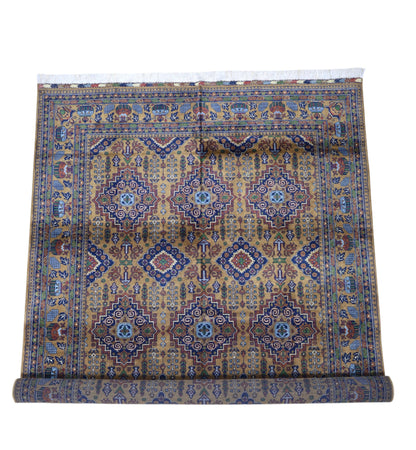 Hand-Knotted Zerkhaki Afghan Wool Area Rug – 6'7" x 9'7" | Rich Brown Tones, Durable Craftsmanship - Nuvé
