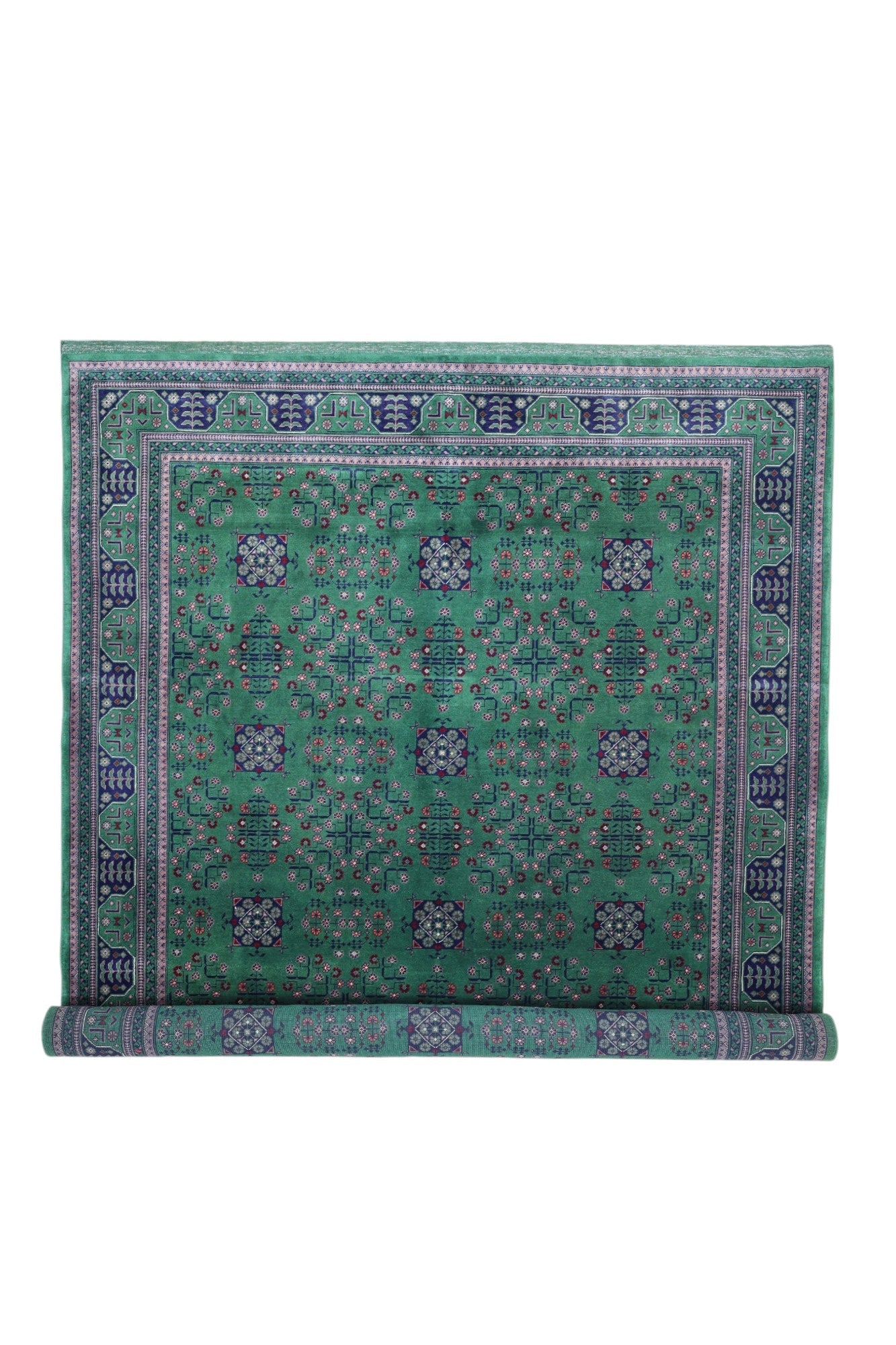 Hand-Knotted Afghani Bukharayi Wool Rug – 6’7″  x  9’9″ - Nuvé