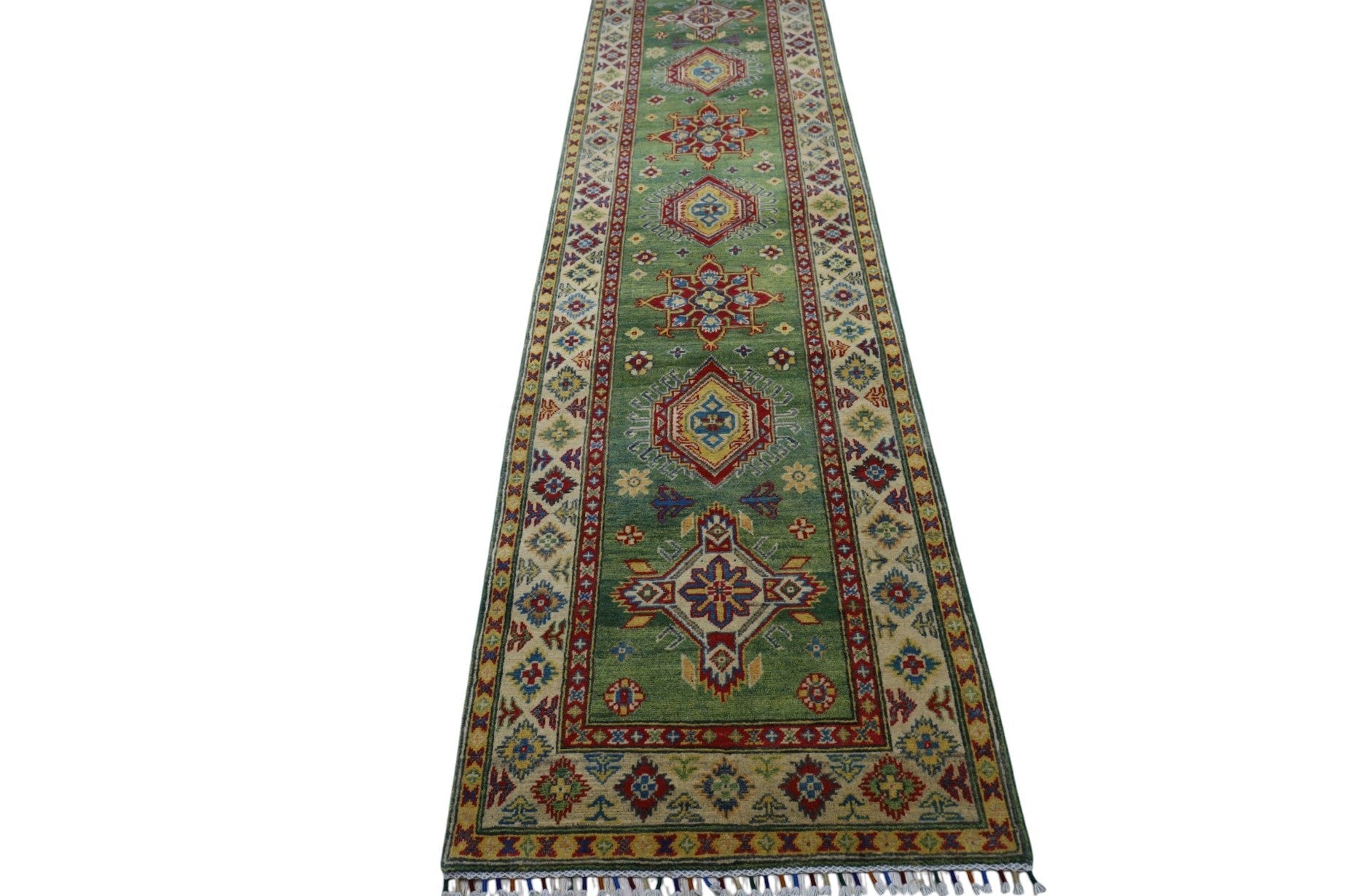 Hand-Knotted Afghani Kazak Wool Rug – 2’7″  x  9’8″ - Nuvé