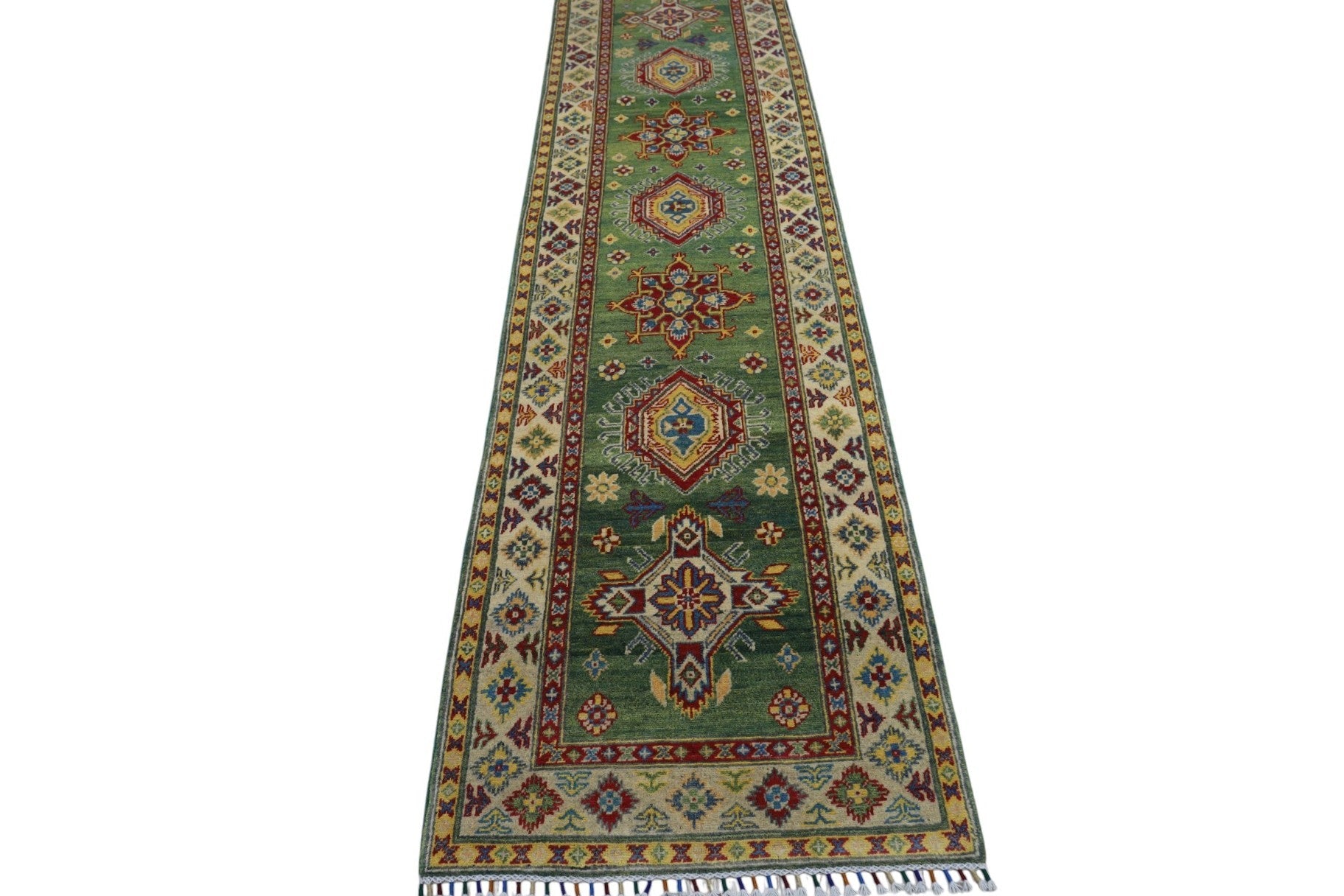 Hand-Knotted Afghani Kazak Wool Rug – 2’7″  x  9’8″ - Nuvé