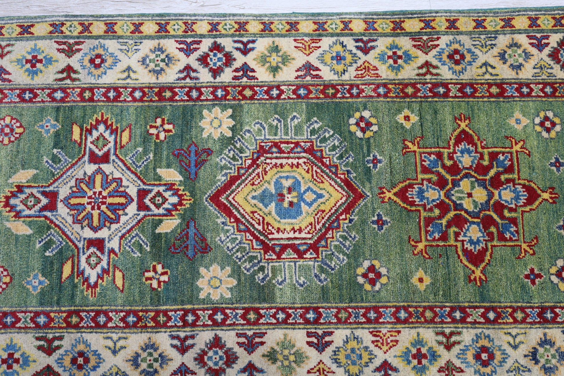 Hand-Knotted Afghani Kazak Wool Rug – 2’7″  x  9’8″ - Nuvé