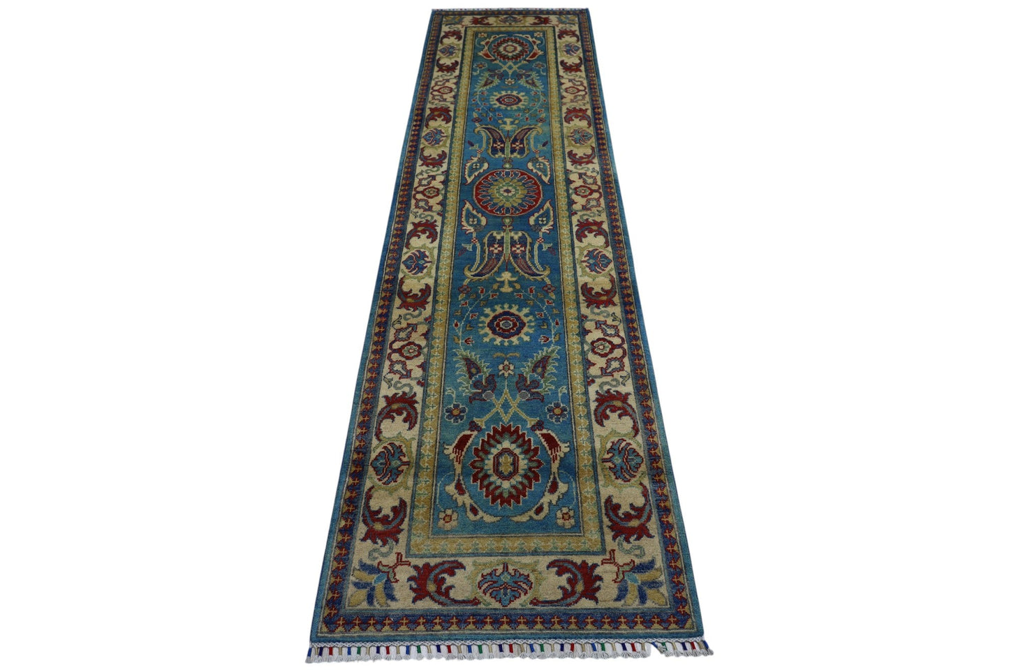 Hand-Knotted Afghani Kazak Wool Rug – 2’8″  x  9’9″ - Nuvé