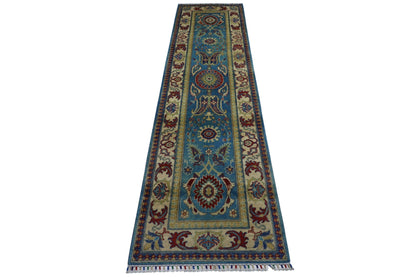 Hand-Knotted Afghani Kazak Wool Rug – 2’8″  x  9’9″ - Nuvé