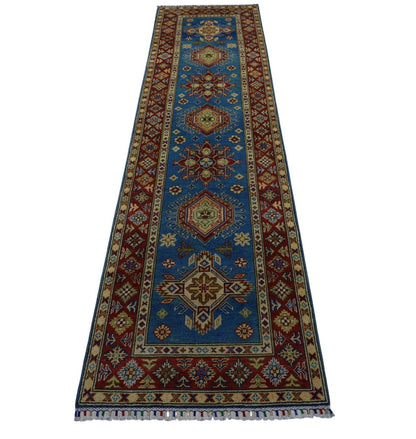 Hand-Knotted Afghani Kazak Wool Rug – 2’9″  x  9’9″ - Nuvé