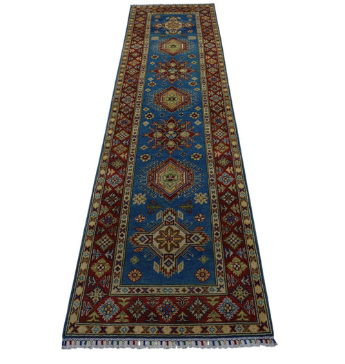 Hand-Knotted Afghani Kazak Wool Rug – 2’9″  x  9’9″ - Nuvé