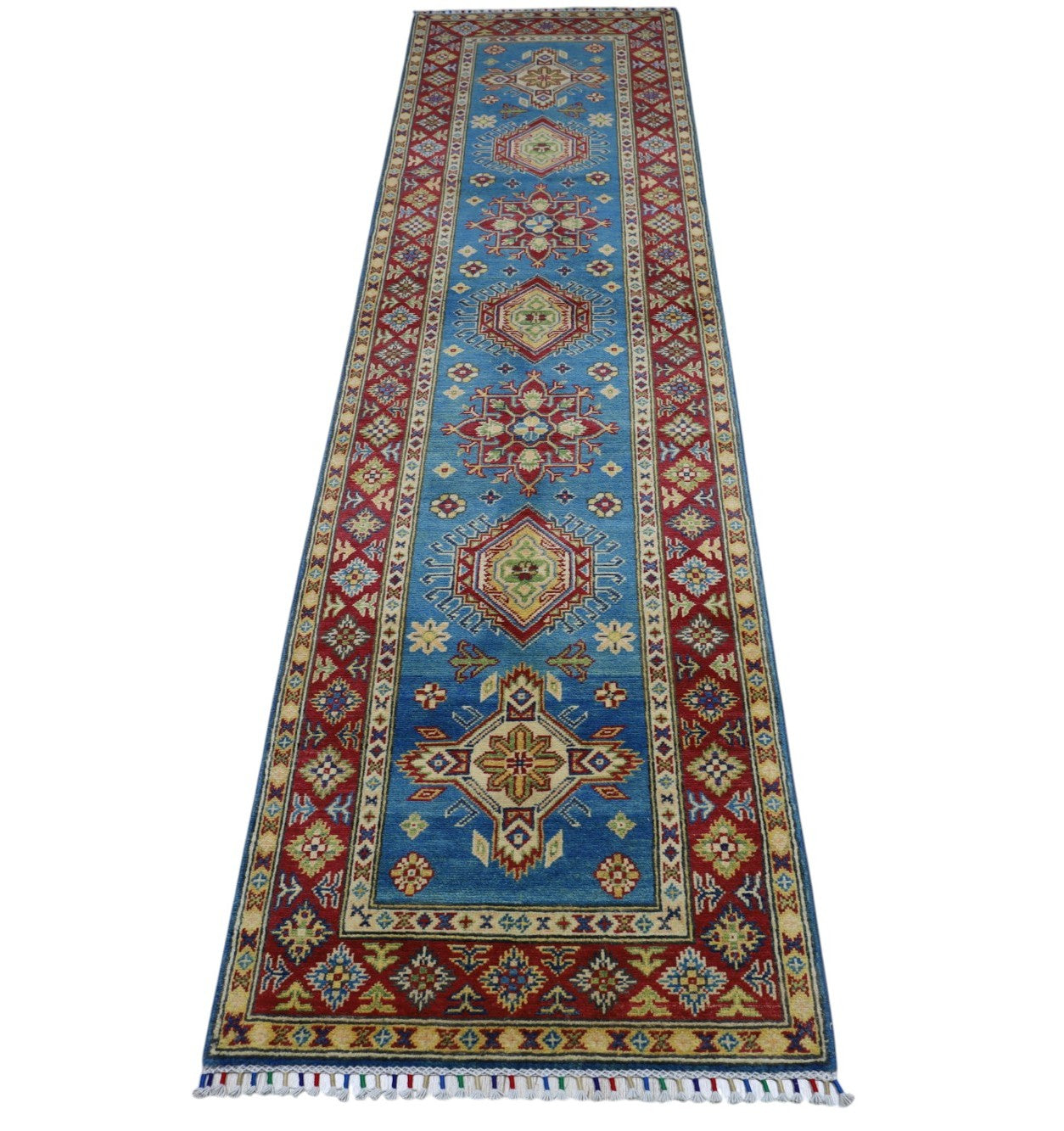 Hand-Knotted Afghani Kazak Wool Rug – 2’9″  x  9’9″ - Nuvé