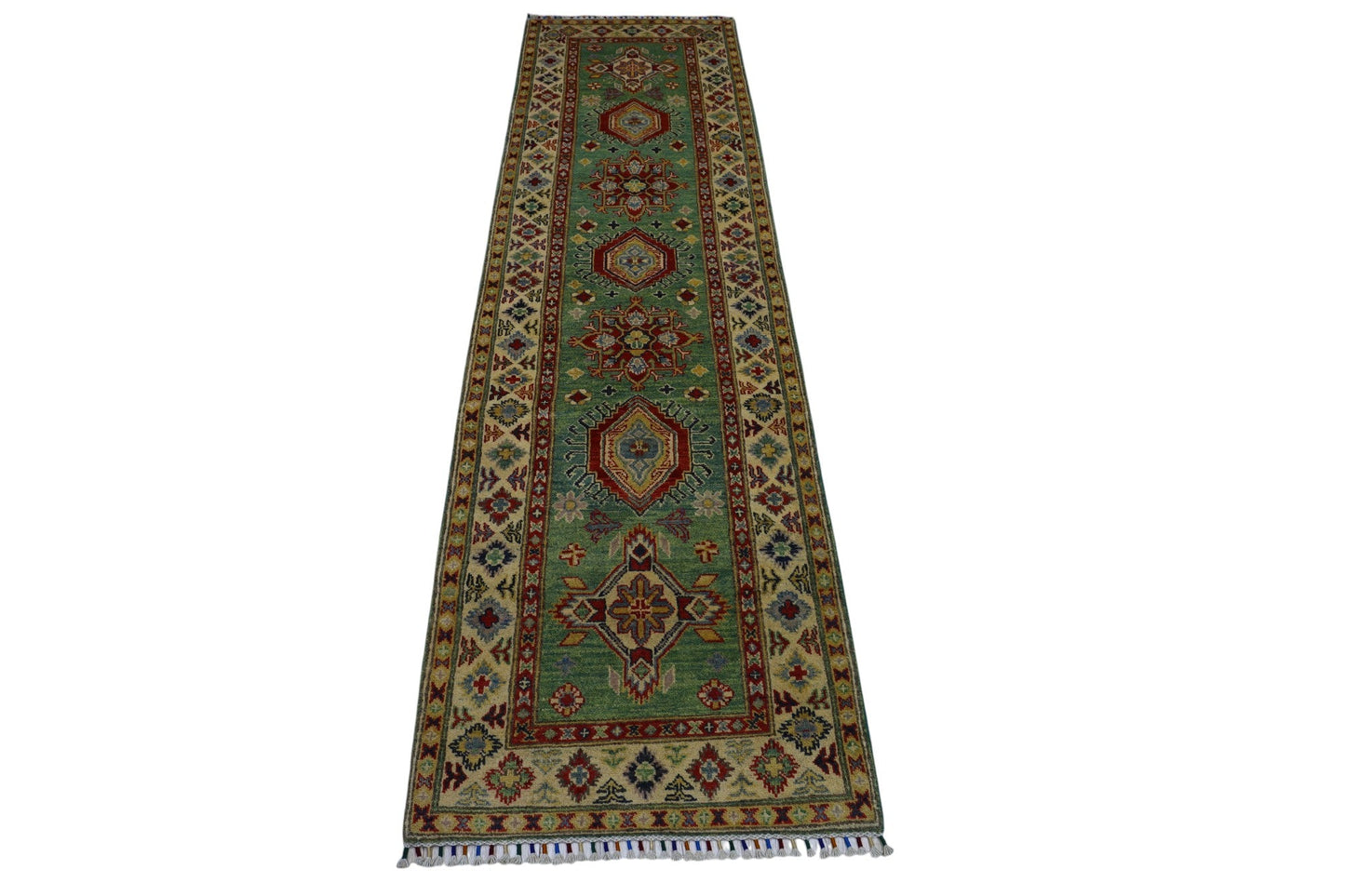 Hand-Knotted Afghani Kazak Wool Rug – 2’9″  x  9’2″ - Nuvé