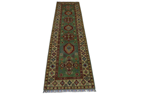 Hand-Knotted Afghani Kazak Wool Rug – 2’9″  x  9’2″ - Nuvé