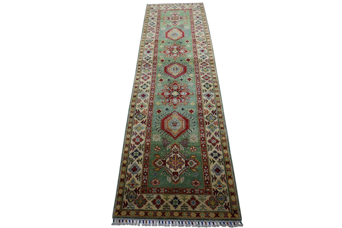 Hand-Knotted Afghani Kazak Wool Rug – 2’9″  x  9’2″ - Nuvé