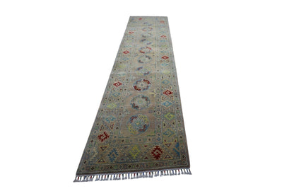Hand-Knotted Afghani Kazak Wool Rug – 2’7″  x  10’0″ - Nuvé