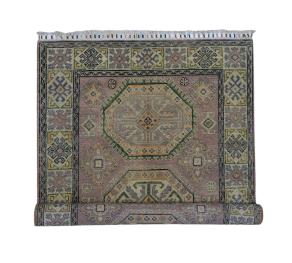 Hand-Knotted Afghani Kazak Wool Rug – 4’ x  6’ - Nuvé
