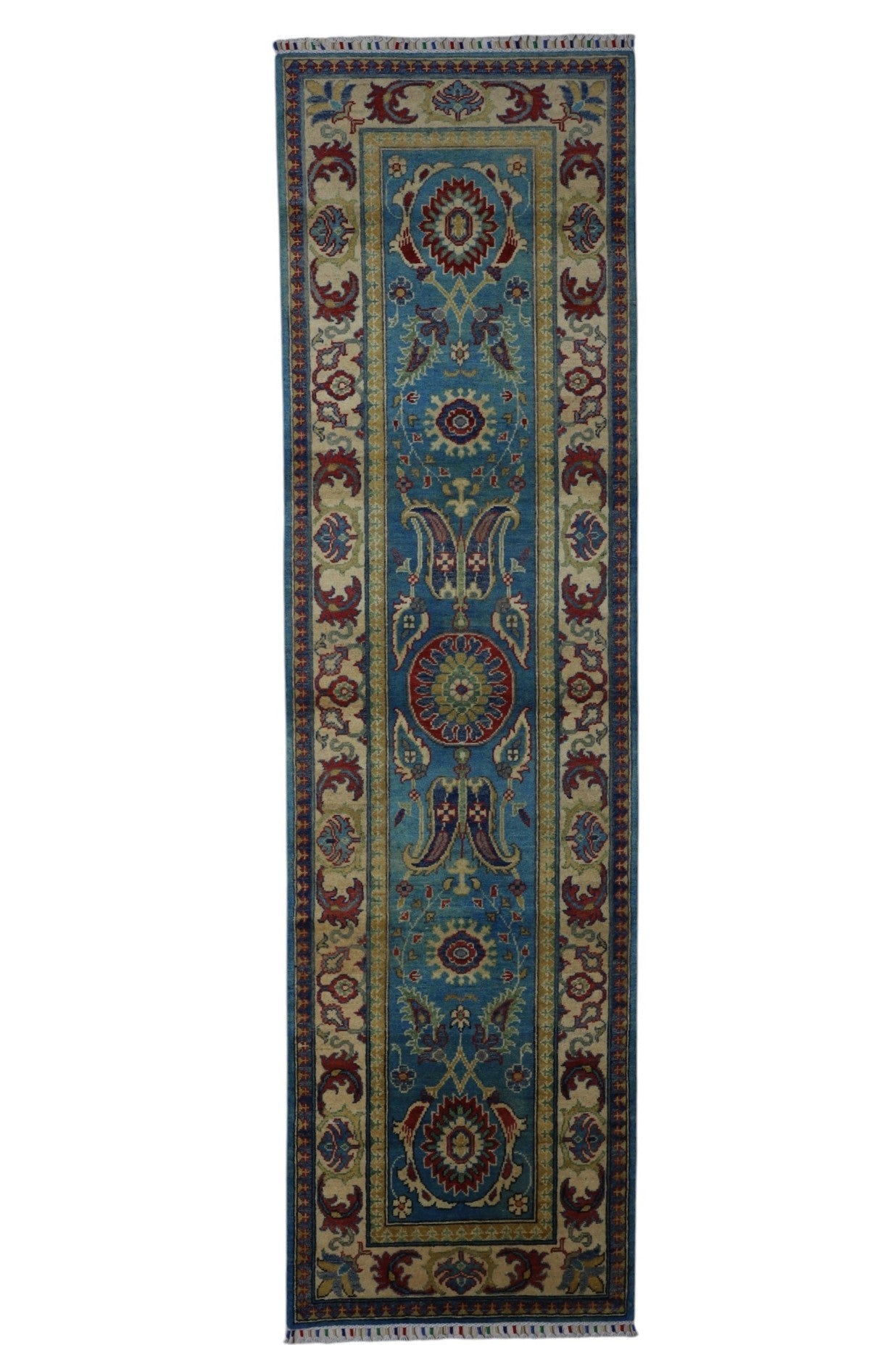 Hand-Knotted Afghani Kazak Wool Rug – 2’8″  x  9’9″ - Nuvé