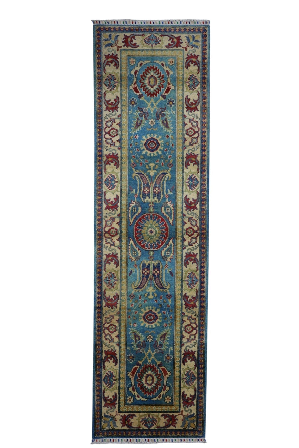 Hand-Knotted Afghani Kazak Wool Rug – 2’8″  x  9’9″ - Nuvé