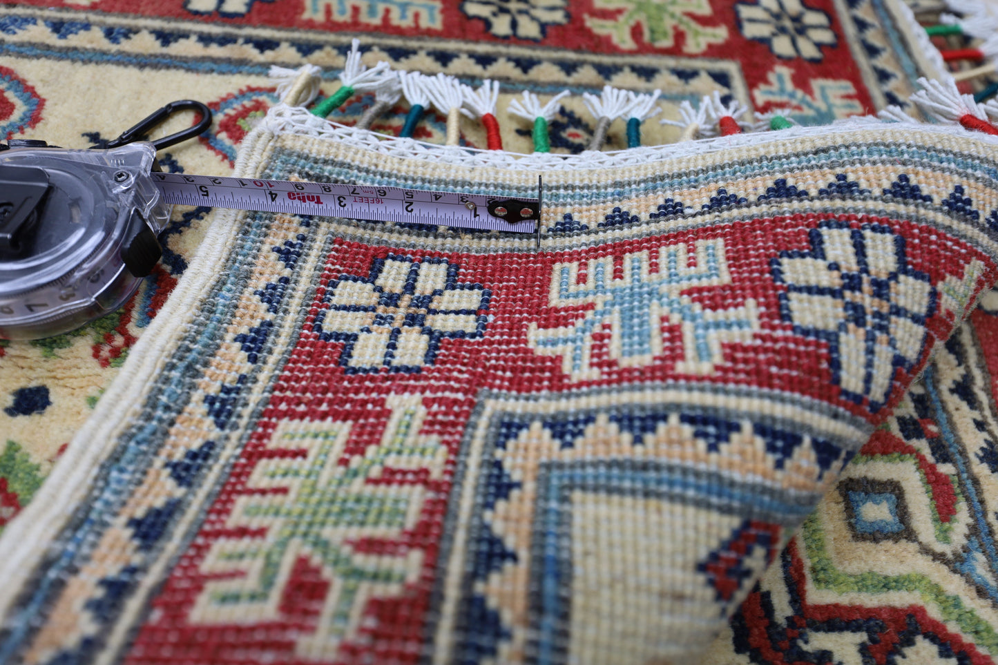Hand-Knotted Afghani Kazak Wool Rug – 2’0″  x  6’2″ - Nuvé