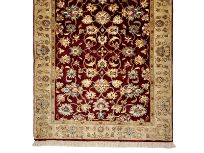 Wool w. silk Kumkapi red/ltgld 2x3 - Nuvé