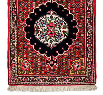 Persian Bijar (2'00"x10'06") red/black/ivory - Nuvé
