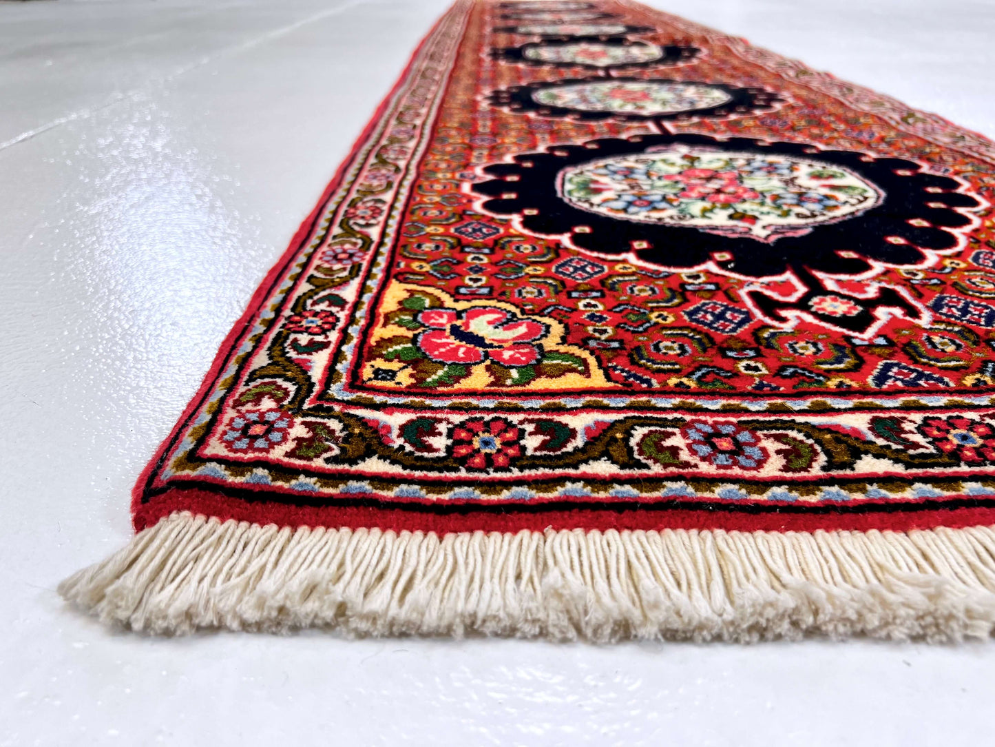 Persian Bijar (2'00"x10'06") red/black/ivory - Nuvé