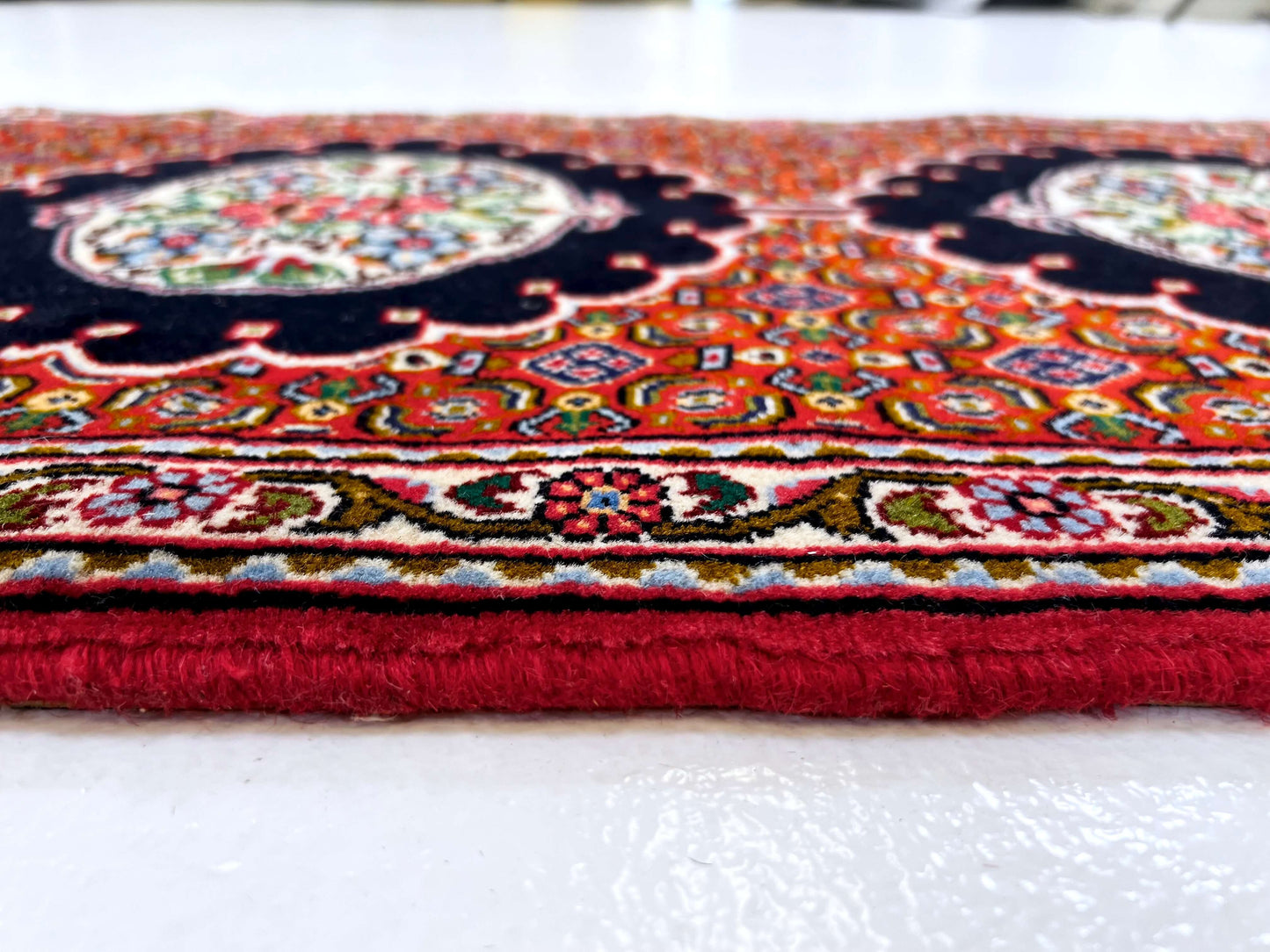 Persian Bijar (2'00"x10'06") red/black/ivory - Nuvé