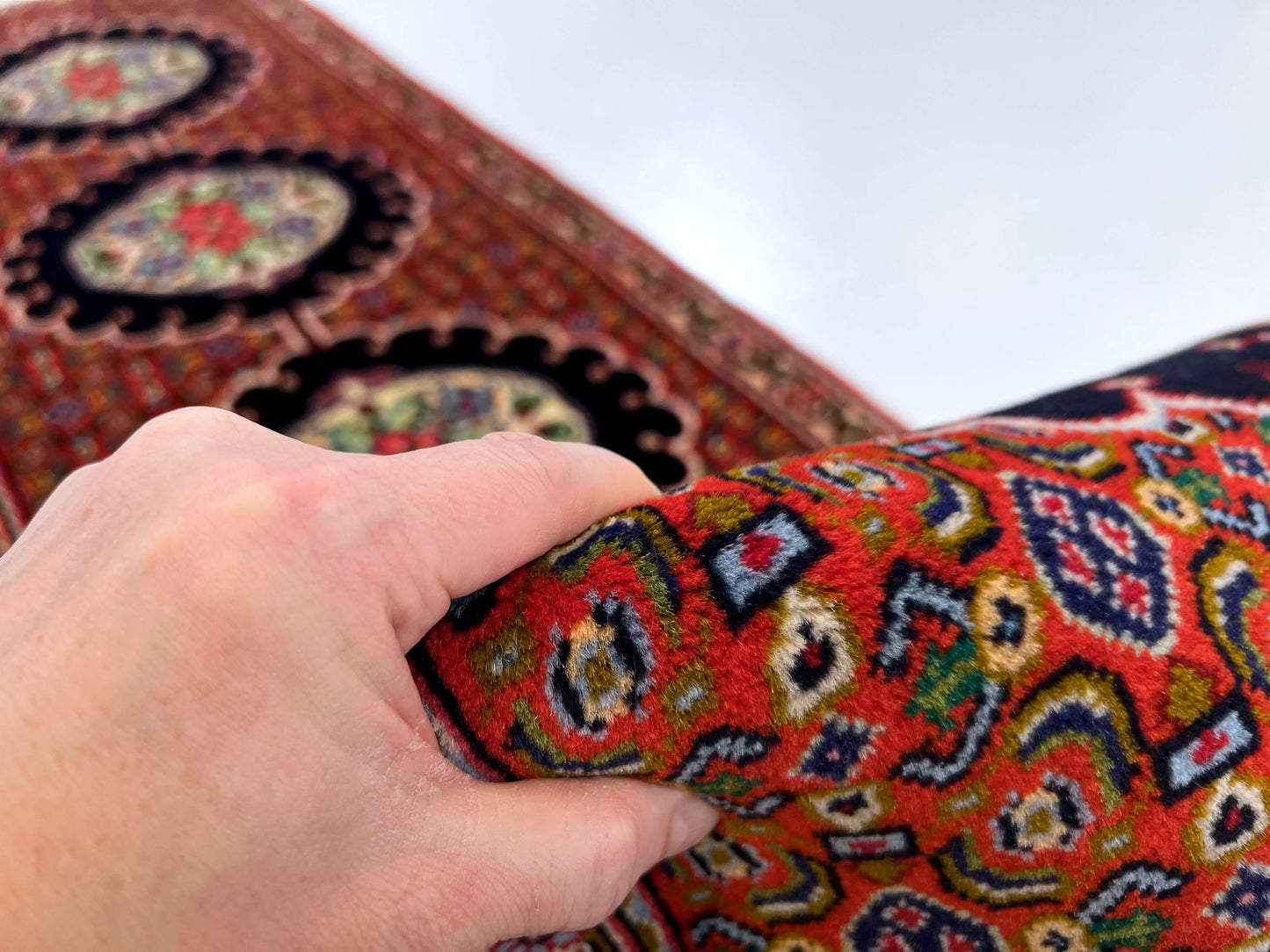 Persian Bijar (2'00"x10'06") red/black/ivory - Nuvé