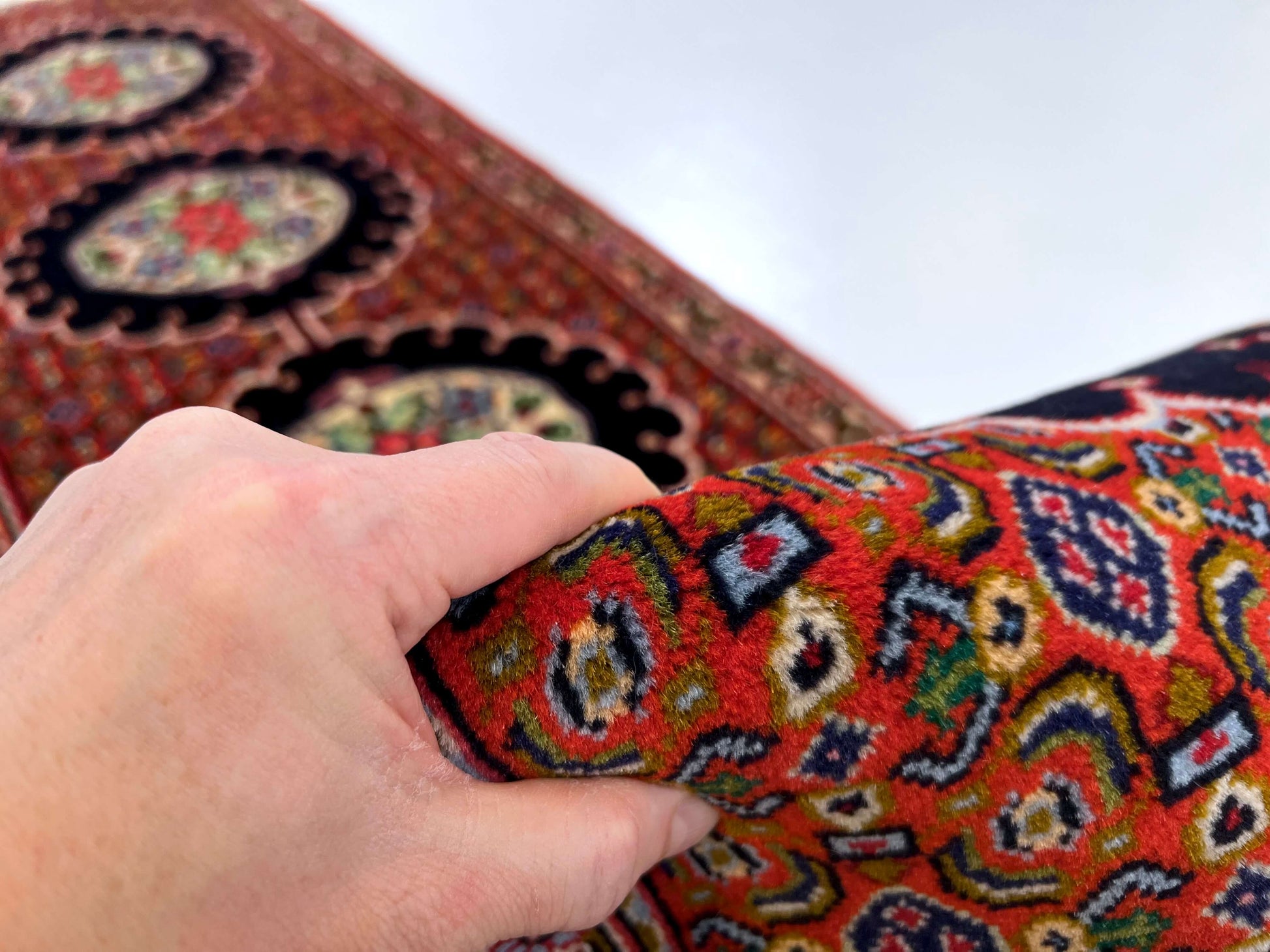 Persian Bijar (2'00"x10'06") red/black/ivory - Nuvé