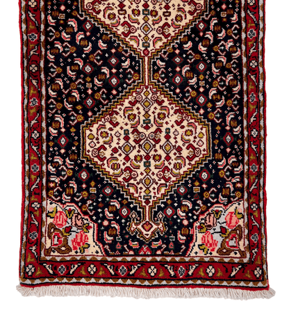Persian Bijar (1'09"x7'08") indigo/red - Nuvé