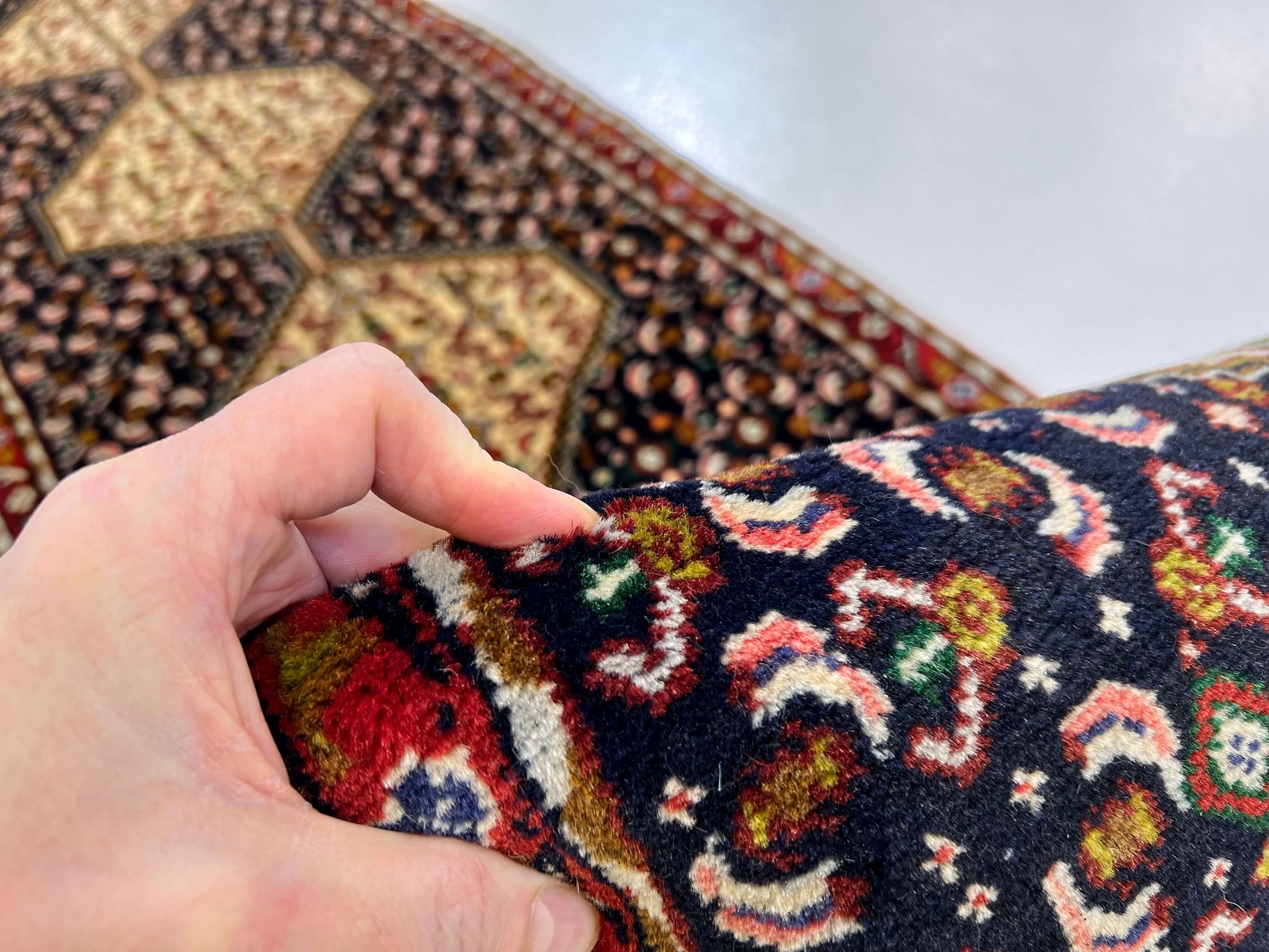 Persian Bijar (1'09"x7'08") indigo/red - Nuvé