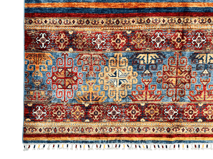 Khorjin (6'01"x8'07") blue/mulitcolor