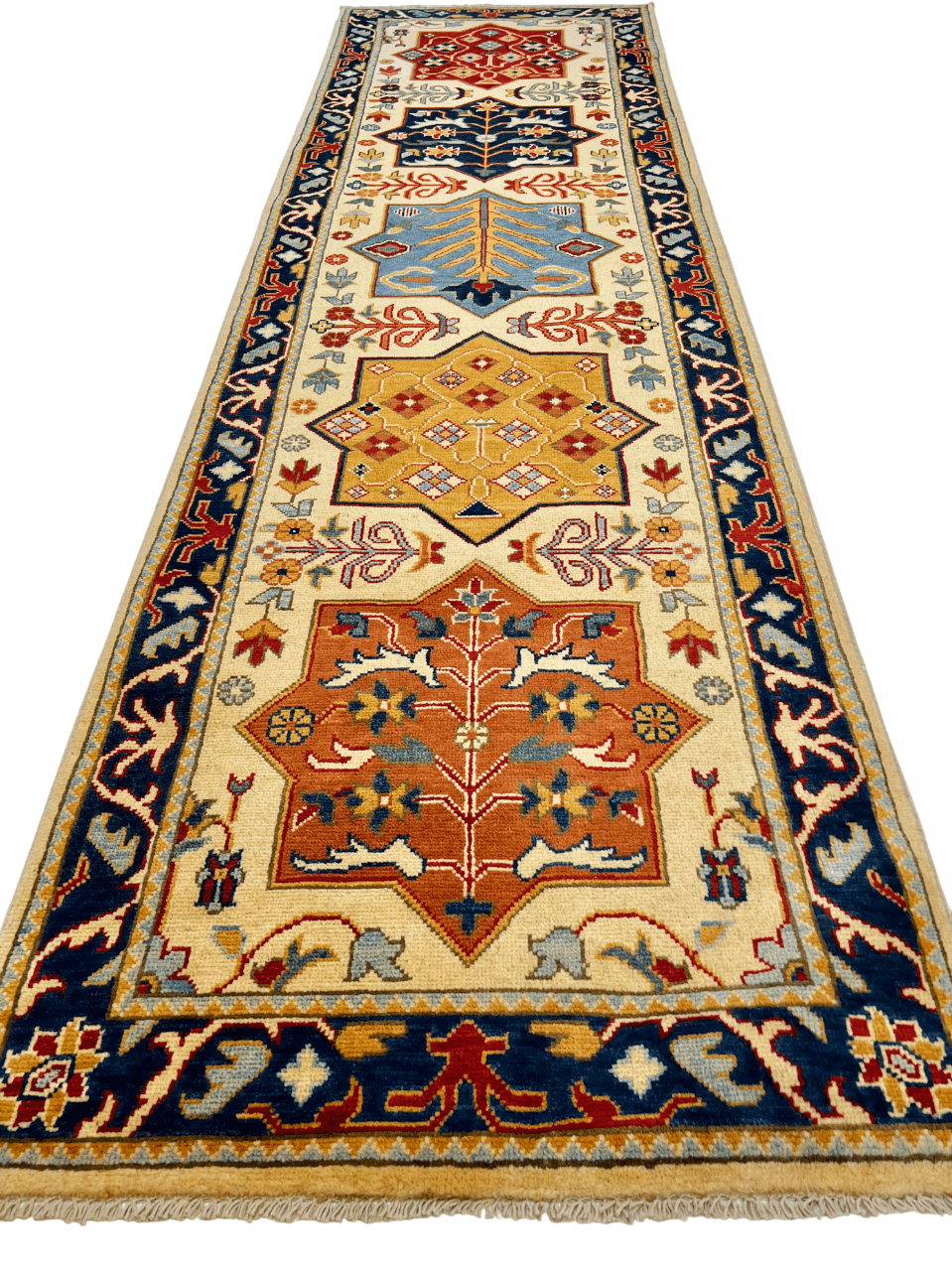 Kazak 2'10"x9'07" ivo/nav - Nuvé
