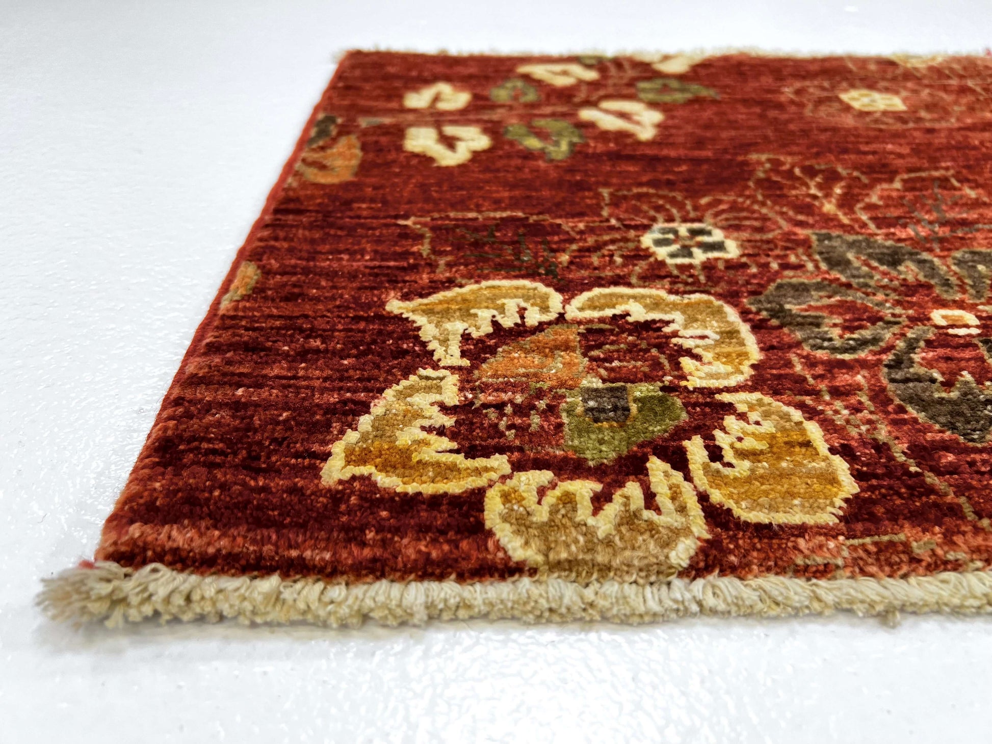 Vegetable-Dye with Silk Accents (18" square) rust - Nuvé