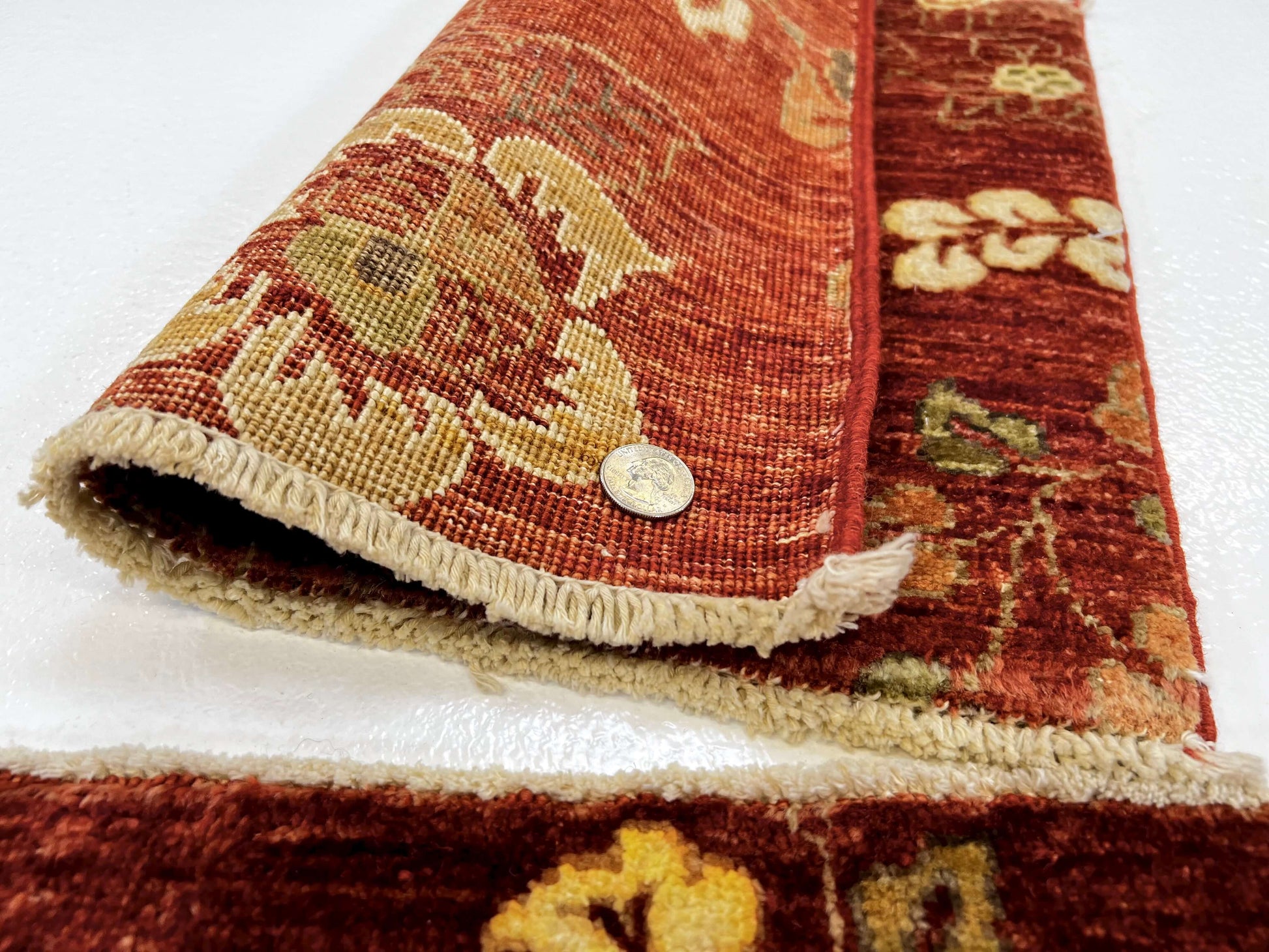 Vegetable-Dye with Silk Accents (18" square) rust - Nuvé