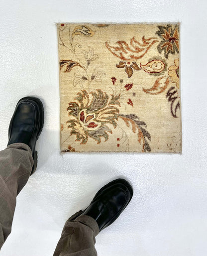 Vegetable-Dye with Silk Accents (18" square) ivory - Nuvé