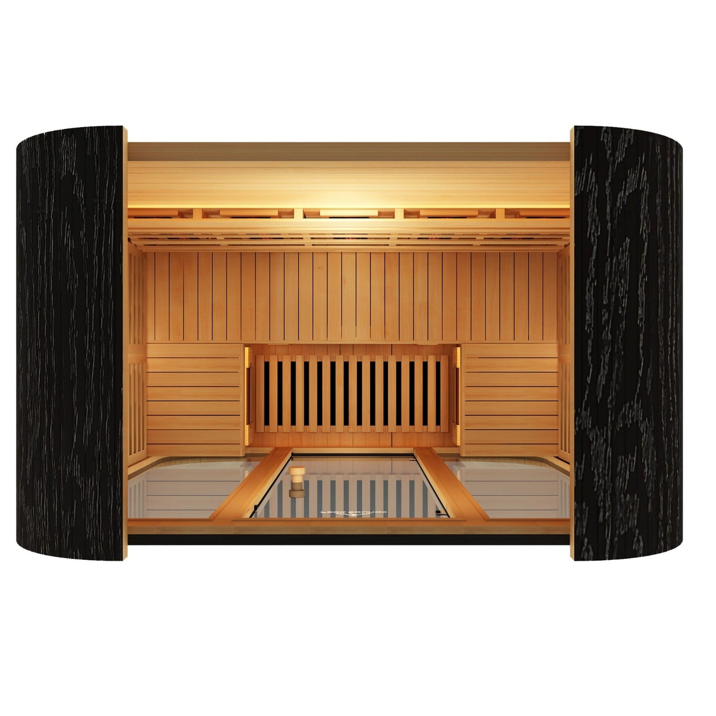 Peak Saunas El Capitan 4-Person Outdoor Full Spectrum Infrared Sauna with XL Medical-Grade Red Light Therapy and Smart WiFi App Control - Nuvé