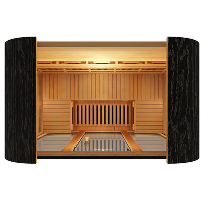 Peak Saunas El Capitan 4-Person Outdoor Full Spectrum Infrared Sauna with XL Medical-Grade Red Light Therapy and Smart WiFi App Control - Nuvé