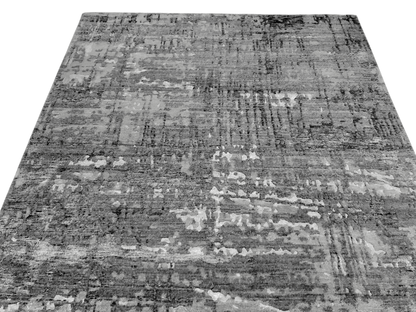 Contemporary textured dark gray 10x14