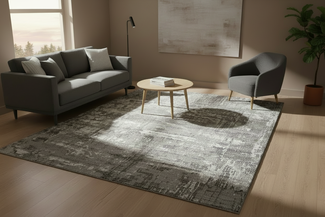 Contemporary textured dark gray 10x14