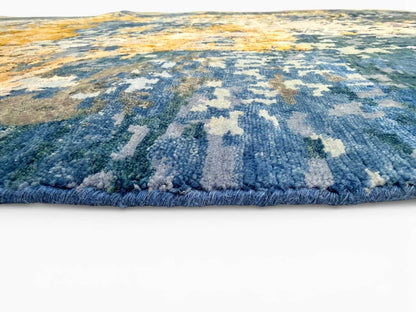 Contemporary Abstract (6x9) blue/gold