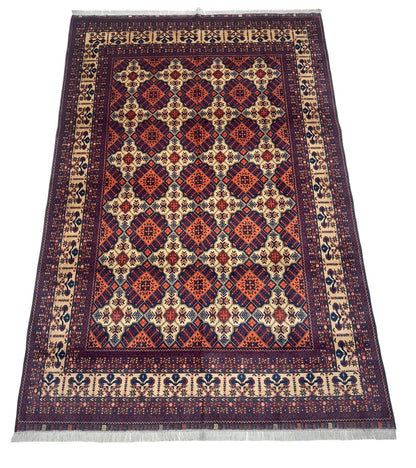 Hand-Knotted Afghani Yusufi Wool Rug – 6’7″  x  10’0″ - Nuvé