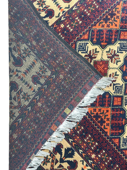 Hand-Knotted Afghani Yusufi Wool Rug – 6’7″  x  10’0″ - Nuvé