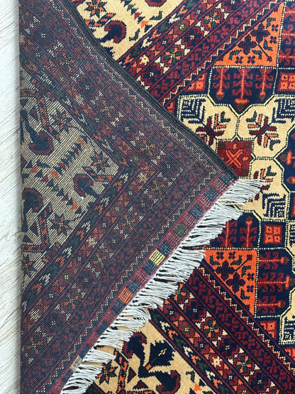 Hand-Knotted Afghani Yusufi Wool Rug – 6’7″  x  10’0″ - Nuvé