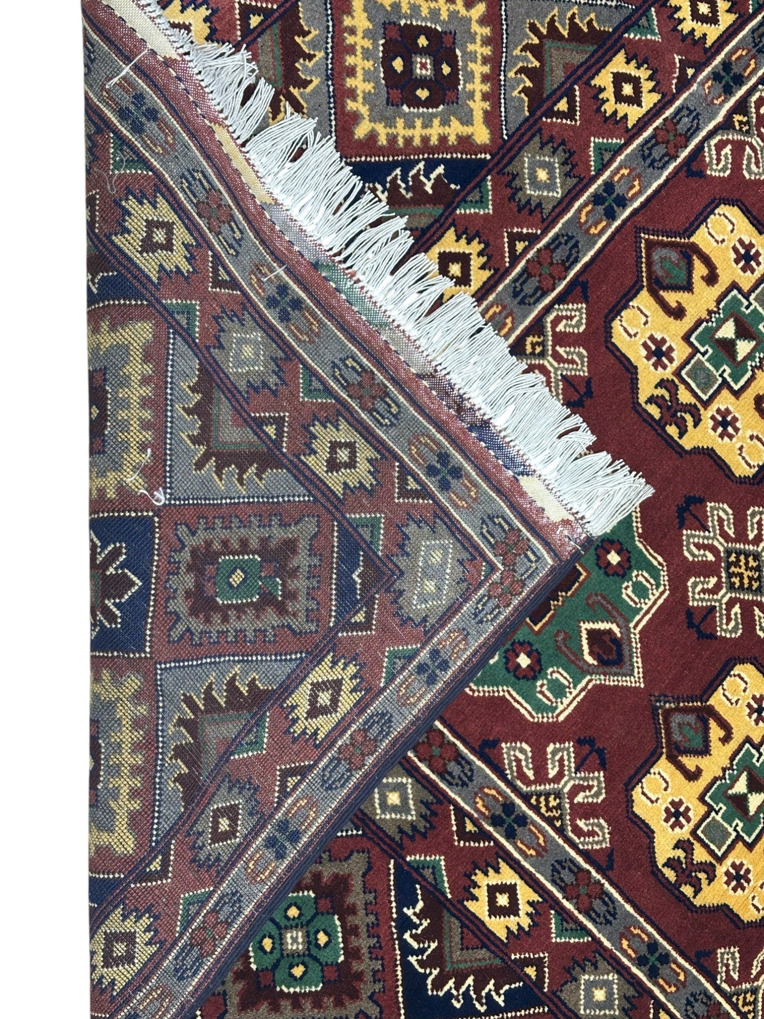 Hand-Knotted Afghani Turkmenistani Wool Rug – 6’5″  x  9’9″ - Nuvé