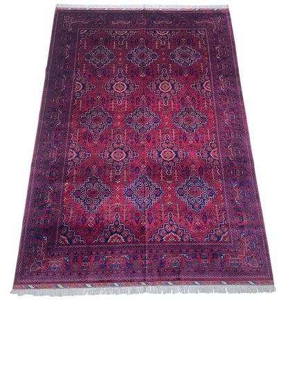 Hand-Knotted Afghani Zerkhaki Wool Rug – 6’7″  x  9’8″ - Nuvé