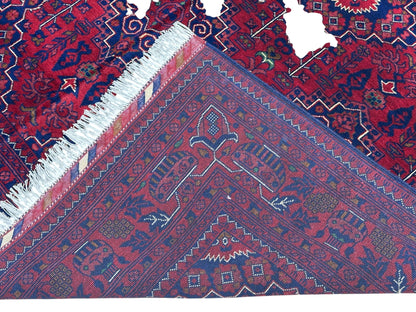 Hand-Knotted Afghani Zerkhaki Wool Rug – 6’7″  x  9’8″ - Nuvé