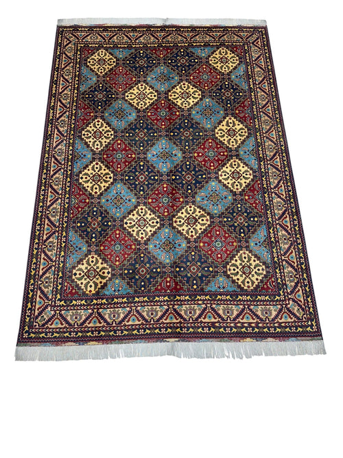 Hand-Knotted Afghani Kashi Wool Rug – 6’9″  x  9’6″ - Nuvé