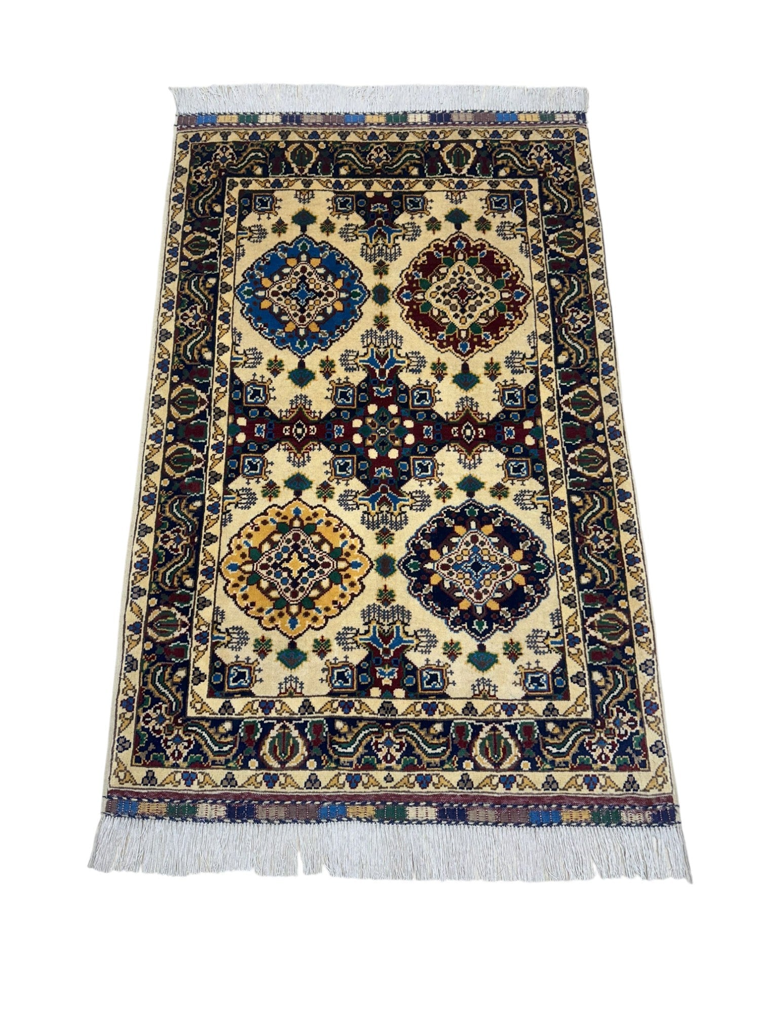 Hand-Knotted Afghani Kashi Wool Rug – 2’9″  x  4’4″ - Nuvé