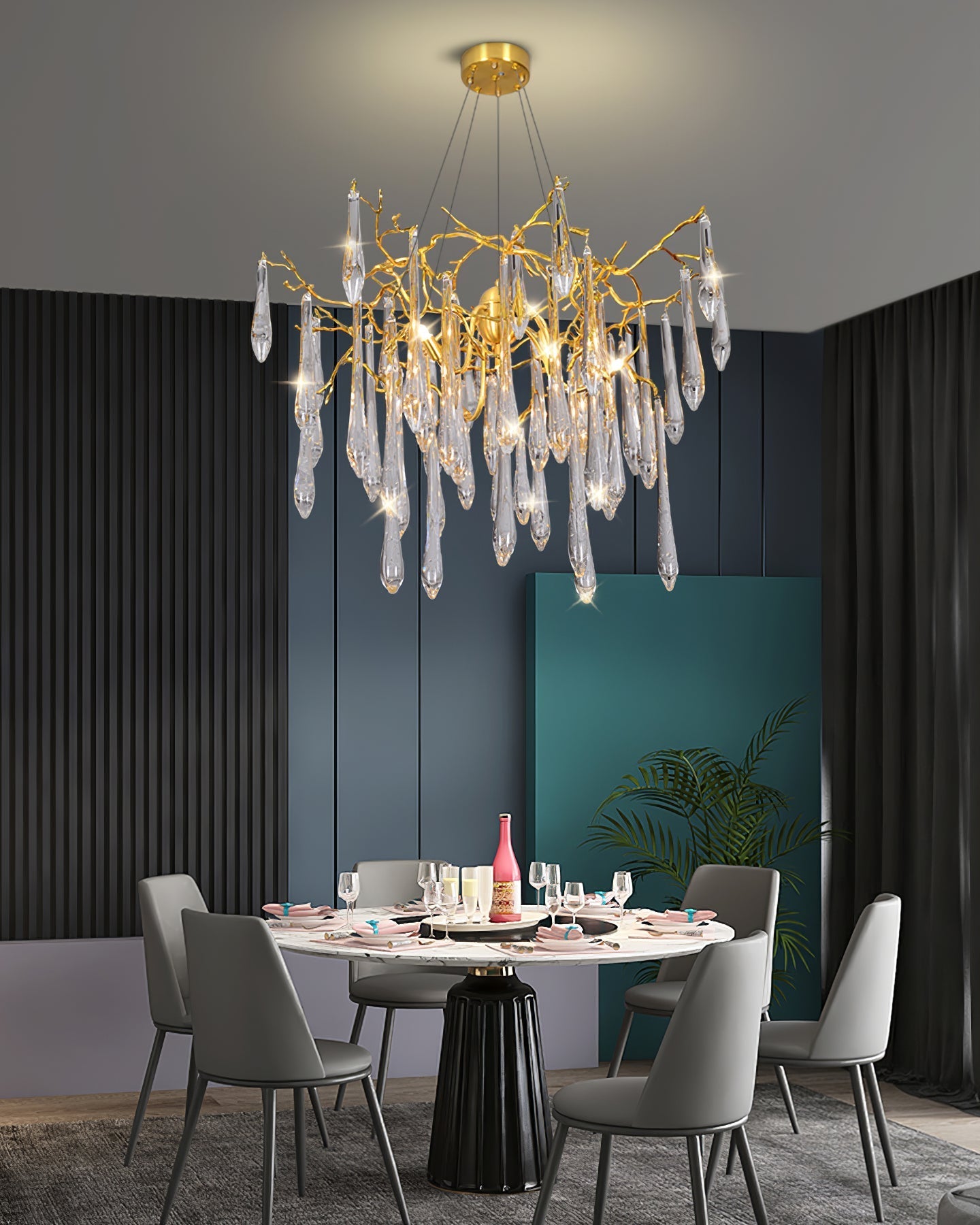 Icicle Crystal Chandelier - Nuvé