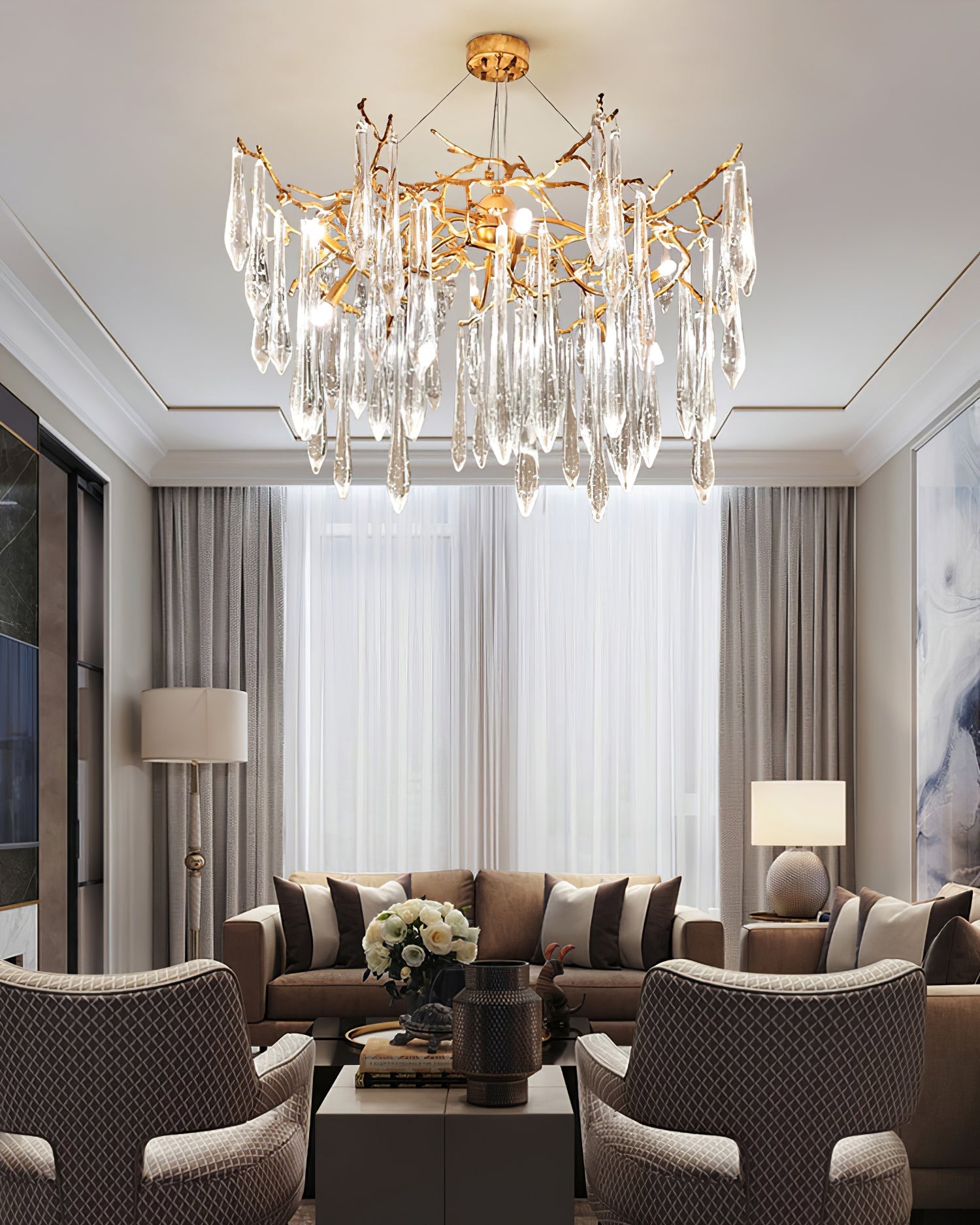 Icicle Crystal Chandelier - Nuvé