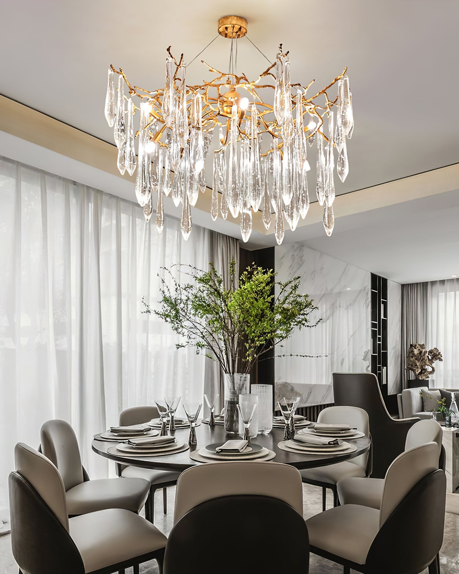 Icicle Crystal Chandelier - Nuvé